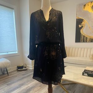 Babaton front tie floral dress